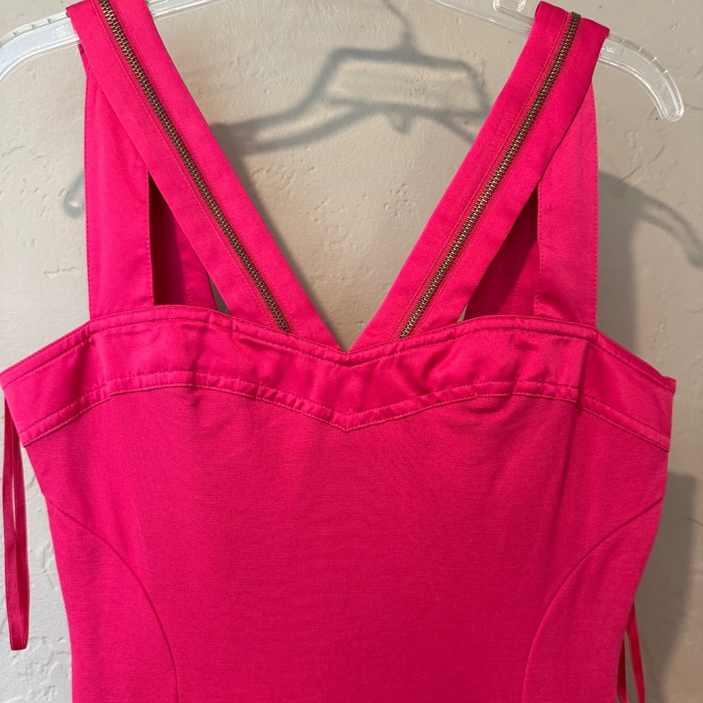 Ted Baker hot pink body con mini dress
